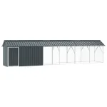 Cușcă pentru păsări Antracit 630 x 103 x 142 cm Oțel Galvanizat GartenMobel Dekor