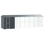 Cușcă pentru păsări Antracit 860 x 208 x 247 cm Oțel Galvanizat GartenMobel Dekor