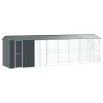 Cușcă pentru păsări Antracit 860 x 208 x 247 cm Oțel Galvanizat GartenMobel Dekor