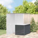 Cușcă pentru păsări Antracit 165 x 165 x 200 cm Oțel Galvanizat GartenMobel Dekor