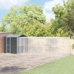 Cușcă pentru păsări Antracit 845 x 304 x 247 cm Oțel Galvanizat GartenMobel Dekor