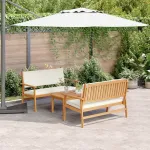 Set de canapele pentru grădină 3 pcs Maro 120 x 65,5 x 79 cm GartenMobel Dekor