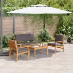 Set de canapele pentru grădină 4 pcs Maro 120 x 65,5 x 79 cm GartenMobel Dekor