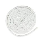 Șnur de etanșare pentru sobă și șemineu, 2 m, 12x12 mm, alb