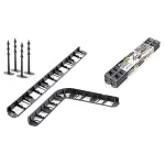 Bordură flexibilă pentru grădină 8 m, neagră, cu 28 țăruși