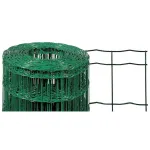 Plasă de gard EUROPLAST verde Zn+PVC 1,6x25 m, ochi 100x50 mm