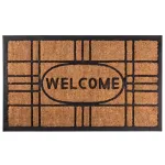 Covoraș de intrare MagicHome Welcome 45x75 cm, din cocos și gumă