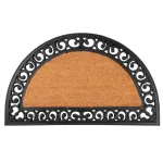 Covoraș de intrare semirotund MagicHome Ornament, 45x75 cm, antiderapant