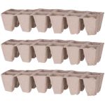 Tăviță pentru răsaduri din hârtie Strend Pro Herrison, 12 celule, set 3 buc