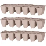 Tăviță pentru răsaduri din hârtie Strend Pro Herrison, 12 celule, set 3 buc