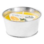 Lumânare repelentă cu citronella în găleată metalică, 130 g