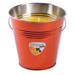 Lumânare repelentă cu citronella în găleată metalică, 610 g, 150x150 mm