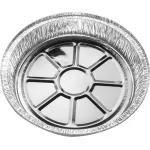 Set 3 tăvi rotunde din aluminiu pentru grătar MagicHome, 23 x 4,8 cm