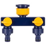 Rozbočovač Strend Pro Garden TS3017, spojka 2-way, záhradná, s ventilmi