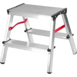 Scăunel pliabil din aluminiu Strend Pro DD, 2x4 trepte, max. 125 kg