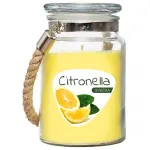 Lumânare Citronella repelentă în pahar din sticlă, 140 g, 85x105 mm