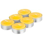 Sviečka Citronella C-151, repelentná, čajová, žltá, bal. 6 ks