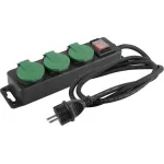 Prelungitor exterior Strend Pro 5 m, 3 prize cu intrerupator, IP44