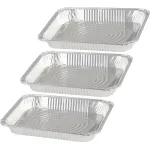 Set 3 tăvi din aluminiu pentru grătar MagicHome 32,7x26,9x4 cm