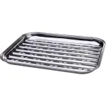Tava perforata din inox pentru gratar MagicHome 24,3x34,3 cm