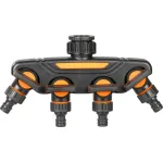 Distribuitor furtun grădină 4 căi cu robineți Strend Pro Garden