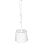 Perie WC cu suport York Mini New, albă, compactă pentru toaletă