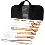 Set ustensile pentru gratar Strend Pro Grill, 11 piese, inox, cu geanta