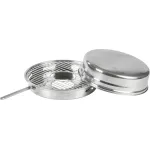 Set grătar pe gaz MagicHome din inox, 33 cm, cu capac