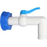Ventil Strend Pro, záhradný, 1"- 90°,168 mm, s redukciou na IBC nádrž, PVC