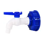 Ventil de grădină Strend Pro 3/4, 116 mm, cu adaptor pentru rezervor IBC, PVC