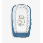 Cuib pentru bebelusi Klups Eco & Love Ocean din satin, 45x80 cm