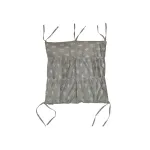 Buzunar pentru patut MyKids Coronite gri din bumbac, 4 compartimente