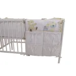 Buzunar pentru patut MyKids Teddy Play bej, 4 compartimente, 60x60 cm