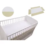 Cearceaf pentru bebelusi Klups fara elastic, bej, 120x60 cm, bumbac 100%