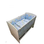 Lenjerie pentru patut bebe Micul Ursulet, 5 piese, 120x60 cm