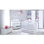 Mobilier camera bebelusi Klups Dalia gri, 4 piese cu patut si saltea
