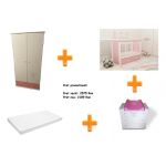 Mobilier Camera copii Si Bebelusi KLUPS KORONA Alb-Roz