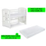 Patut Klups Safari Giraffe Alb + Saltea Confort II 12