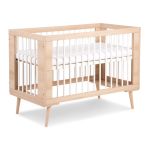 Patut copii din lemn KLUPS SOFIE Alb-Natur