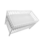 Cearceaf cu elastic pentru patut bebelusi MyKids, alb, 120x70 cm