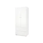 Dulap pentru copii Klups Paula alb, cu 2 uși și 2 sertare