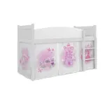 Pat supraetajat pentru copii MyKids Twist Princess Castle 184x80 cm