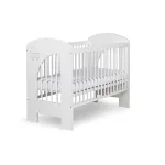 Pătuț copii din lemn KLUPS NEL Cloud alb, 120x60 cm, 3 niveluri