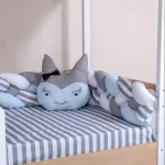 Lenjerie pat copii Montessori MyKids 7 piese, 95x195 cm, PS107