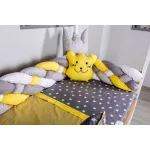 Lenjerie pentru pat Montessori copii MyKids, 7 piese, 95x195 cm, PS108