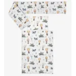 Lenjerie de pat bebeluși 3 piese KLUPS Sky World din bumbac, cu apărătoare