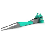 Pista de curse cu masinuta de impins MyKids, 3 m, turcoaz