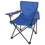 Scaun de camping pliabil Strend Pro albastru, 50x50x90 cm, 120 kg