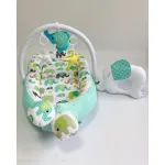 Babynest pentru bebelusi MyKids Elephant Blue cu arcada si pernuta