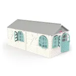 Căsuță de joacă MyKids mare pentru copii, gri/alb, interior și exterior